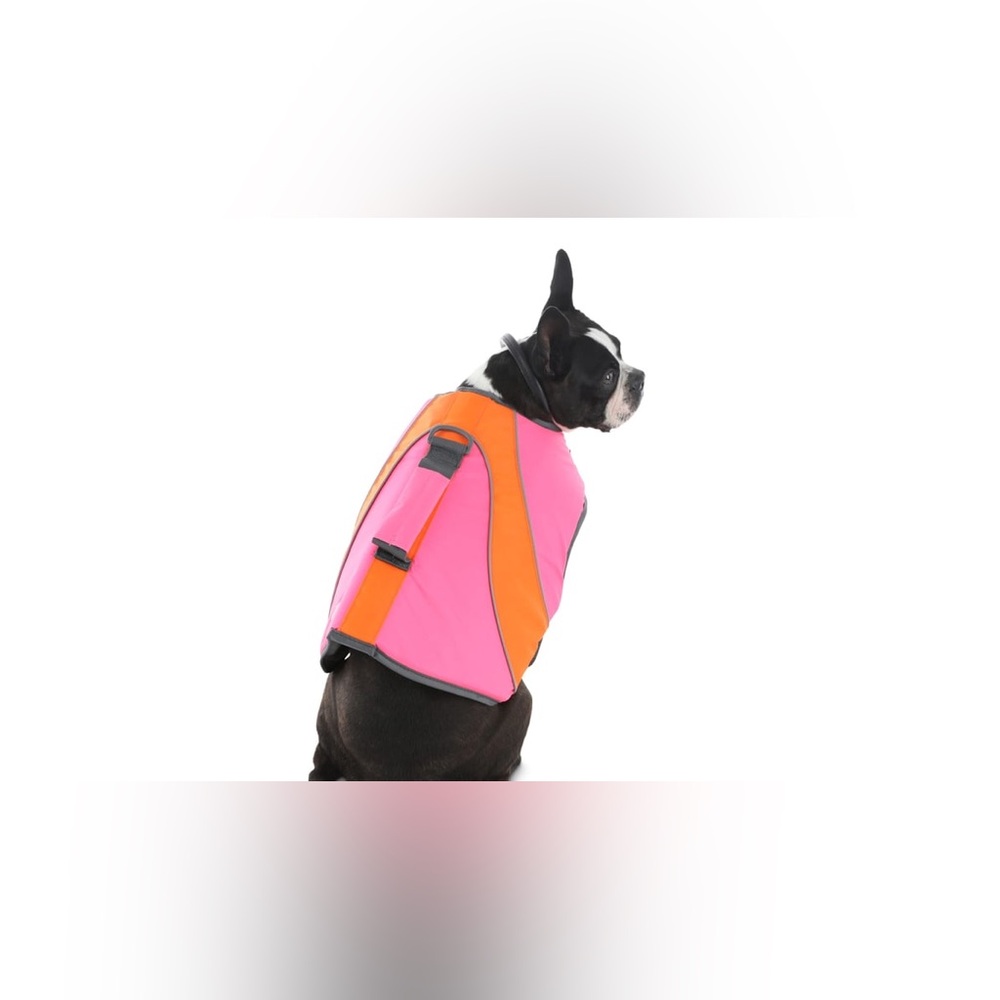 Pink & Orange Dog Flotation Vest, Medium